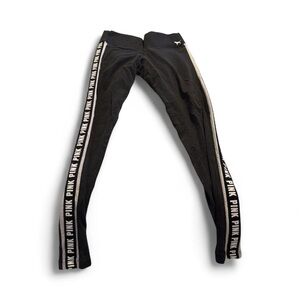Victoria's Secret Kids Black Leggings with Pink Accents
